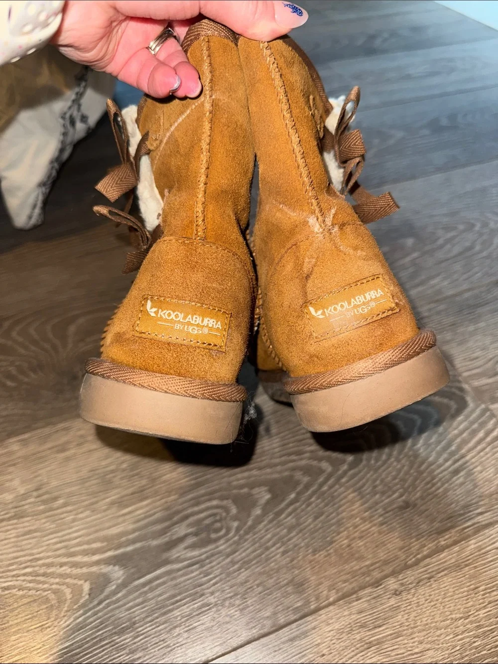 Ugg Chestnut Suede Bow-Back Shearling Boots